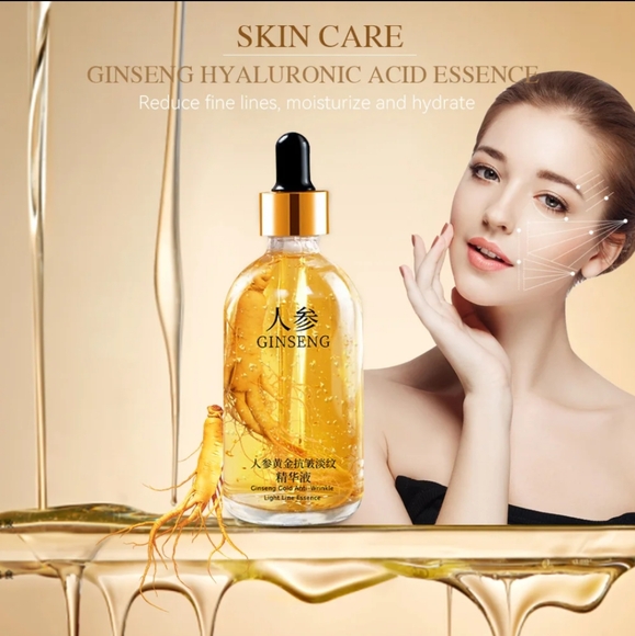 24 K Gold Foil Hydraulic Acid Ginseng Root extract Serum - Picture 2 of 5